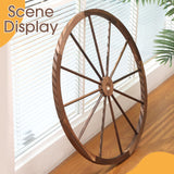 CroBlissful 2 Pcs Wooden Wagon Wheels 30 Inch Removable Decorative Wooden Wheels Old Western Wood Wagon Wheel Hanging Cowboy Party Decorations Wood Wheels for Bar Garage Indoor Outdoor CroBlissful