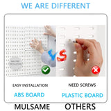 MULSAME Pegboard Combination Kit, Wall Mounted Storage Set with 4 Pegboards & 14 Accessories Hanging, White Peg Boards Organizer for Walls Display, Crafts Organization, Kitchen Organizer, 22" x 22" MULSAME