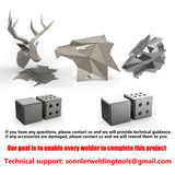 Deer Head Mild Steel welding practice kit, Welding Coupons, Welding Training Metal plates Suitable For TIG, MIG, Gas, Arc, Stick, DIY Welding Practice Kit（15 pcs） SONNLER