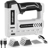 Bielmeier Electric Staple Gun 5 in 1 Band Nailer, 4V Rechargeable Cordless Stapler, Nail Gun Battery Powered with 2,000 Staples and Nails, Power Tacker Pin Nailer for Home Use, Wood, Upholstery, DIY BIELMEIER