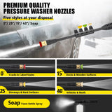 AcquaX Electric Pressure Washer, 4000 PSI 2.5 GPM Electric Power Washer with 4 Quick Connect Nozzles, 35FT Power Cord, 20FT Hose, Foam Cannon for Cars/Patios/Diverway/Fences AcquaX