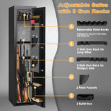 Superday 8-10 Rifle Gun Safe for Rifles and Pistols, Gun Cabinets with Keyboard Lock, Quick Access Gun Safes for Rifles and Shotguns with Adjustable Rack, Fully Assemble Superday
