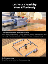 Creality Falcon Pro Laser Engraver 10W 3-in-1 Rotary Roller Kit for Glass Tumbler Ring, 72W Efficient Laser Engraving Machine, 10W Laser Cutter, CNC Machine for Wood, Metal,Paper, Acrylic, Leather Creality