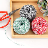 Joycraft 984ft Christmas Cotton String Balls, 2mm Cotton Bakers Rope, Durable for Arts, Craft, Gift Wrap, Meat Prep, Baking, Gardening & Butchers (3pcs x 328ft) joycraft