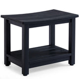 Shower Stool for Inside Shower Waterproof, Poly Lumber Shower Bench Seat for Shaving Legs, Plastic Chair Seat for Shower, Shower Foot Rest with Adjustable Feet, Non-Slip, Black KaimuBench