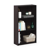 Furinno Basic 3-Tier Bookcase Storage Shelves, Dark Walnut Furinno
