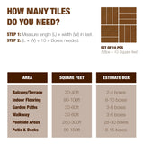 10 pcs Premium Acacia Wood Interlocking Decking Tiles – 12x12x0.9in Weatherproof Patio Flooring Outdoor – Interlocking Deck Tiles for Balcony, Backyar & Poolside, All-Weather Use (Golden Teak Finish) GREEN ALLUVIUM