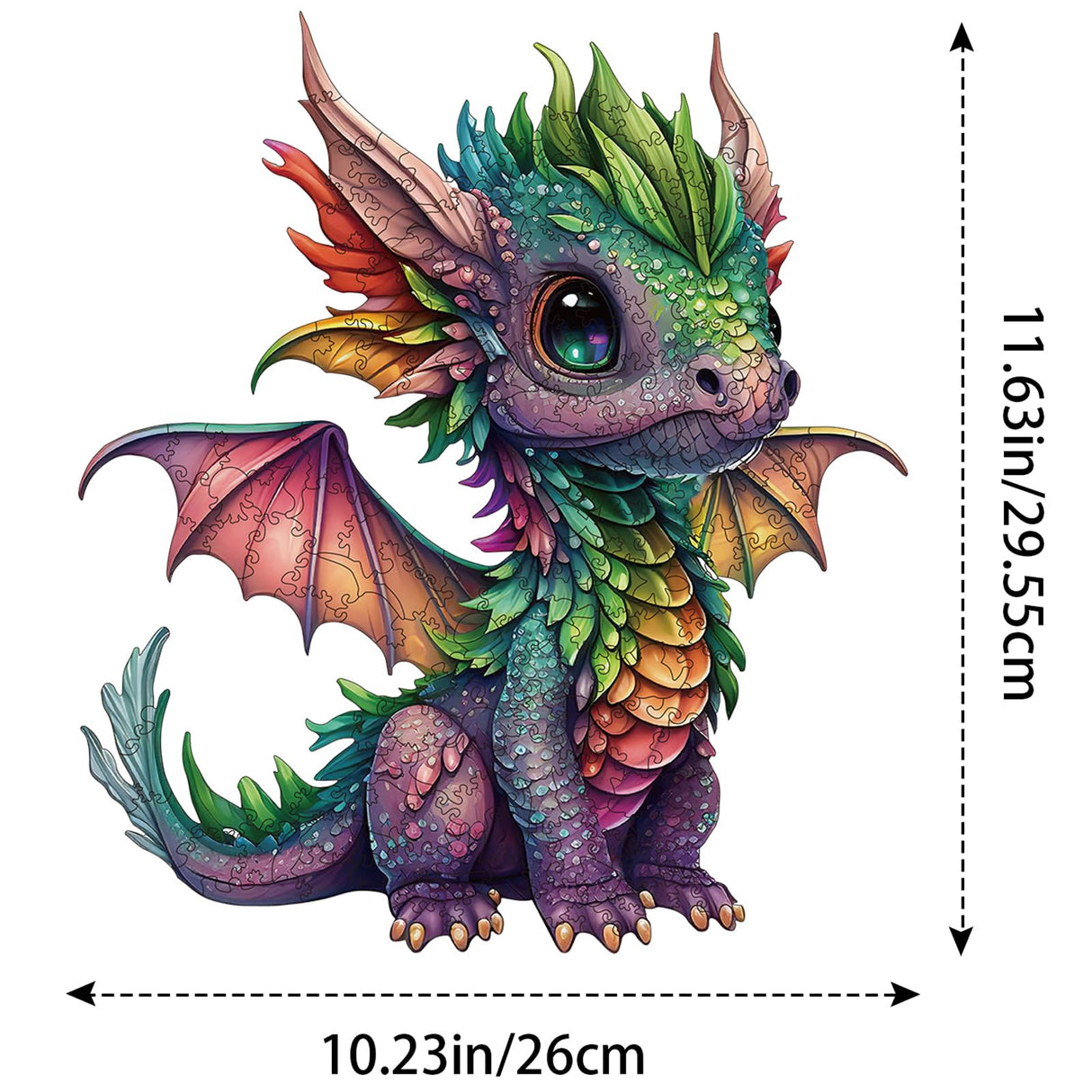 Wooden Puzzles for Adults, Dragon Wood Puzzles 200 Pieces, Irregular Animal Shaped Unique Wooden Jigsaw Puzzles, Creative Ghristmas Gift for Teenagers and Adults WHJSG