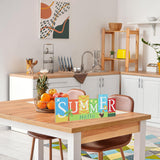 4th of July Decorations Wooden Table Sign Summer Decorations, Patriotic Independence Day Memorial Day Decorations Reversible Double-sided Different Theme Farmhouse Tabletop Centerpiece Decor Sophena