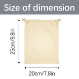 10PCS Sublimation blank drawstring bag Reusable canvas Heat Press DIY crafts Party Wedding Christmas storage Home party art supplies OKBA