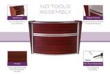 Romig Marque Single-Unit Reception Curved Desk Workstation “72W x 32D” - Mahogany Romig