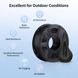 ANYCUBIC ASA Filament 1.75mm, Weather & Heat Resistant, 3D Printer Filament Suitable for Printing Outdoor Functional Parts, Dimensional Accuracy +/- 0.02mm, 1KG Spool, Black ANYCUBIC
