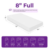 GAESTE 8 Inch Full Cooling Gel Memory Foam Mattress for Cool Sleep Medium Firm CertiPUR-US Certified Mattress in a Box Pressure Relief Removable Cover No Fiberglass (Full, 8 in) GAESTE