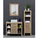 AAZZKANG Rustic Mirrors for Wall Rectangle Wood Frame Mirror Farmhouse Bedroom Bathroom Decorative Mirror AAZZKANG