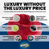 ULTIMATE SACK 6ft Bean Bag Chair, Oversize Bean Bag Chair for Adults, Comfy Chair Bean Bag Couch Lounge Sofa Loveseat Furniture | Charcoal Fur ULTIMATE SACK