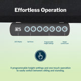 Vari Essential Height Adjustable Electric Standing Desk - Home Office Standing Desk with VariDesk Sturdy T-Legs - Quiet Motorized Standing Desk - 48x24 Inch Small Standing Desk - Black, 1 Box Vari