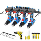 Power Tool Organizer Wall Mount with Charging Station, 4 Drill Holder + 16 screwdrivers, Heavy Duty Storage Utility Racks, Supports 100 lbs,for Garage and Workbench (16 Inch Holder Basic Version) TIMSATIO