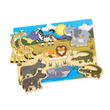 Melissa & Doug Wooden Peg Puzzle 4-Pack for Toddler and Preschool Boys and Girls – Vehicles, Farm, Safari, Pets Melissa & Doug
