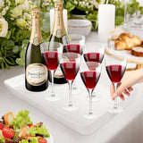 WOWBOX 4 pcs Serving Tray for Entertaining, Serving Platters for Snacks, Fruit, Cookies, Dessert, Reusable Plastic Trays for Serving Food and Pantry Organization in Kitchen & for Parties WOWBOX