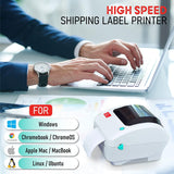 Arkscan 2054A Shipping Label Printer for Windows Mac Chromebook Android, Supports Amazon Ebay Paypal Etsy Shopify ShipStation Stamps UPS USPS FedEx DHL, Roll & Fanfold 4x6 Direct Thermal Label Arkscan