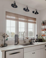 MOOD Custom Bamboo Shades | Modern | Cordless Bamboo Roman Shades for Windows and Doors (Natural Woven) | Modern Camel (Sheer) | 33" W X 72" H Mood