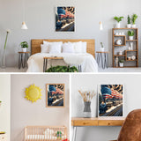 GDYEEH DIY 5D Steam Train Diamond Art Kits, Round Full Drill Sparkling American Flag Diamond Painting Picture, Train Diamond Painting Art Kits Craft for Adults Beginners, Home Wall Decor 12x16 inch GDYEEH