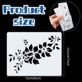 Marspark 20 Pieces Wildflower Stencils for Painting Template Flower Wall Stencils Reusable Spring Templates PET DIY Drawing for Painting on Wood Wall(Rectangular Style) Marspark