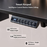 RedLemon 60Inch Gaming Desk, Electric Standing Desk with Height Adjustable, Power Outlets, LED Lights, Keyboard Tray, and Monitor Shelf, Stand Up Computer, Black RedLemon