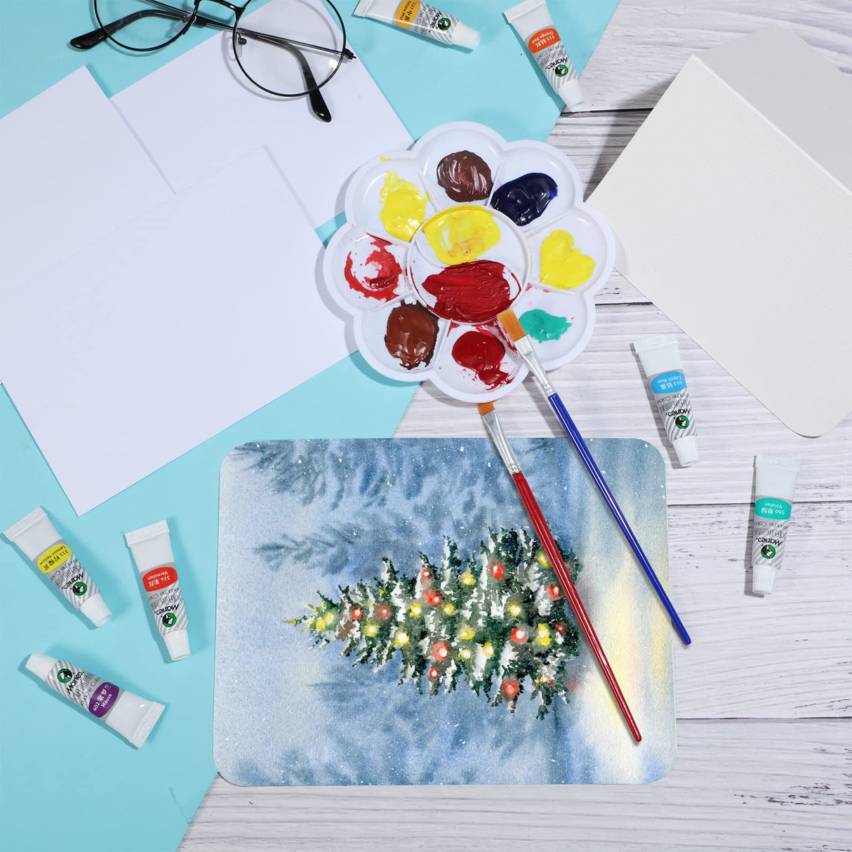 Sabary 100 Pcs Blank Watercolor Cards with Envelopes Set 140lb/300 Gsm Cotton Watercolor Paper Cards Heavyweight White Greeting Card Postcard for Painting Invitations Note Birthday Wedding(4 x 6 Inch) Sabary