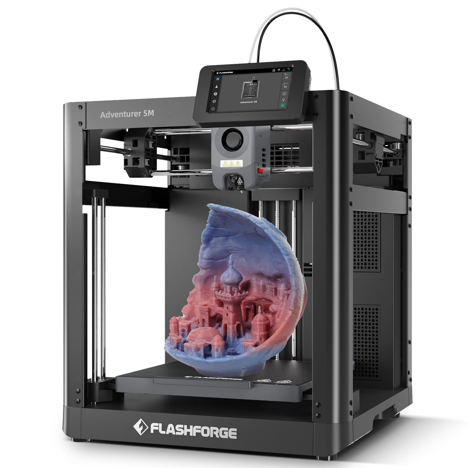 FLASHFORGE Official Adventurer 5M 3D Printer Auto Leveling, Max 600mm/s High Speed FDM 3D Printer with 280°C Direct Extruder, Quick Detachable Nozzle, Core XY Metal 3D Printer,Print Size 220× - WoodArtSupply