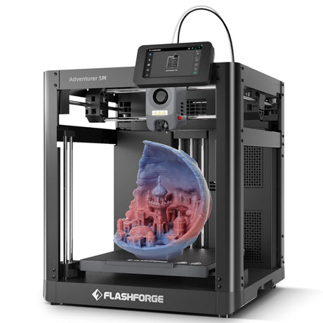 FLASHFORGE Official Adventurer 5M 3D Printer Auto Leveling, Max 600mm/s High Speed FDM 3D Printer with 280°C Direct Extruder, Quick Detachable Nozzle, Core XY Metal 3D Printer,Print Size 220×220×220mm FLASHFORGE
