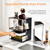 Amllas New 8 Pack Shoe Boxes Stackable, Large Shoe Storage Organizer with Lids,Drop Side Shoe Containers for Entryway,Sneaker Storage Fit up to US Size 13 for Men/Women(13’’x 10.6”x 8.3”) Amllas