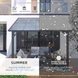 AECOJOY 10' x 8' Gazebo for Patio, Small Wall-Mounted Lean to Gazebo Pergola with Roof (80 Sq.Ft Shaded) on Clearance, Hard Top Heavy Duty Awnings for Decks, Backyard and More AECOJOY