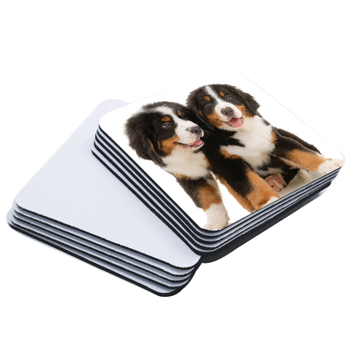 10 PCS Square Sublimation Coaster Blanks Cup Mat Sublimation Rubber Coasters Sublimation Blank Heat Transfer Cup Mat(10x10x0.3CM) MS WGO