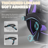 Vonesse Gaming Chair for Adults,Computer Chair with High Back,Big and Tall Gaming Chairs with Footrest and Massage,Reclining Gamer Chair(Purple/Black) Vonesse