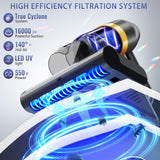 HYNSEN Mattress Vacuum Cleaner, Bed Vacuum Cleaner with UV & Ultrasonic, 16Kpa Suction Handheld Bed Vacuums with High Heating Tech, Effectively Clean Up Bed, Pillows, Sofas, Carpets, 550W HYNSEN
