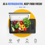 BougeRV 12 Volt Refrigerator 12V Car Fridge 23 Quart Portable Freezer Compressor Cooler 12/24V DC 110~240V AC for Truck Van RV SUV Boat Travel Camping Road Trips Tailgating -7℉~50℉ (Black) BougeRV