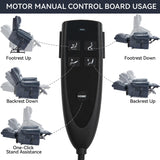 Dual Motor Power Lift Chair, Lay Flat Recliner Chair, Electric Recliner with Massage and Heat for Elderly, Remote Control, Infinite Position, Standing Assistance, USB Ports (Blue, Genuine Leather) Trustyue