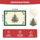 Artoid Mode Xmas Pine Winter Placemats Set of 4, 12x18 Inch Christmas Table Mats for Table Runner Party Kitchen Dining Decoration Artoid Mode