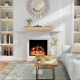 ROOMTEC Fireplace Mantel,48" Wood Floating Fireplace Shelves,Wall Mounted Wooden Display Shelving,Handcrafted Wood Brack,Natural Mantels Over Fireplace | 48" x 8" x 5"-Aged Oak ROOMTEC