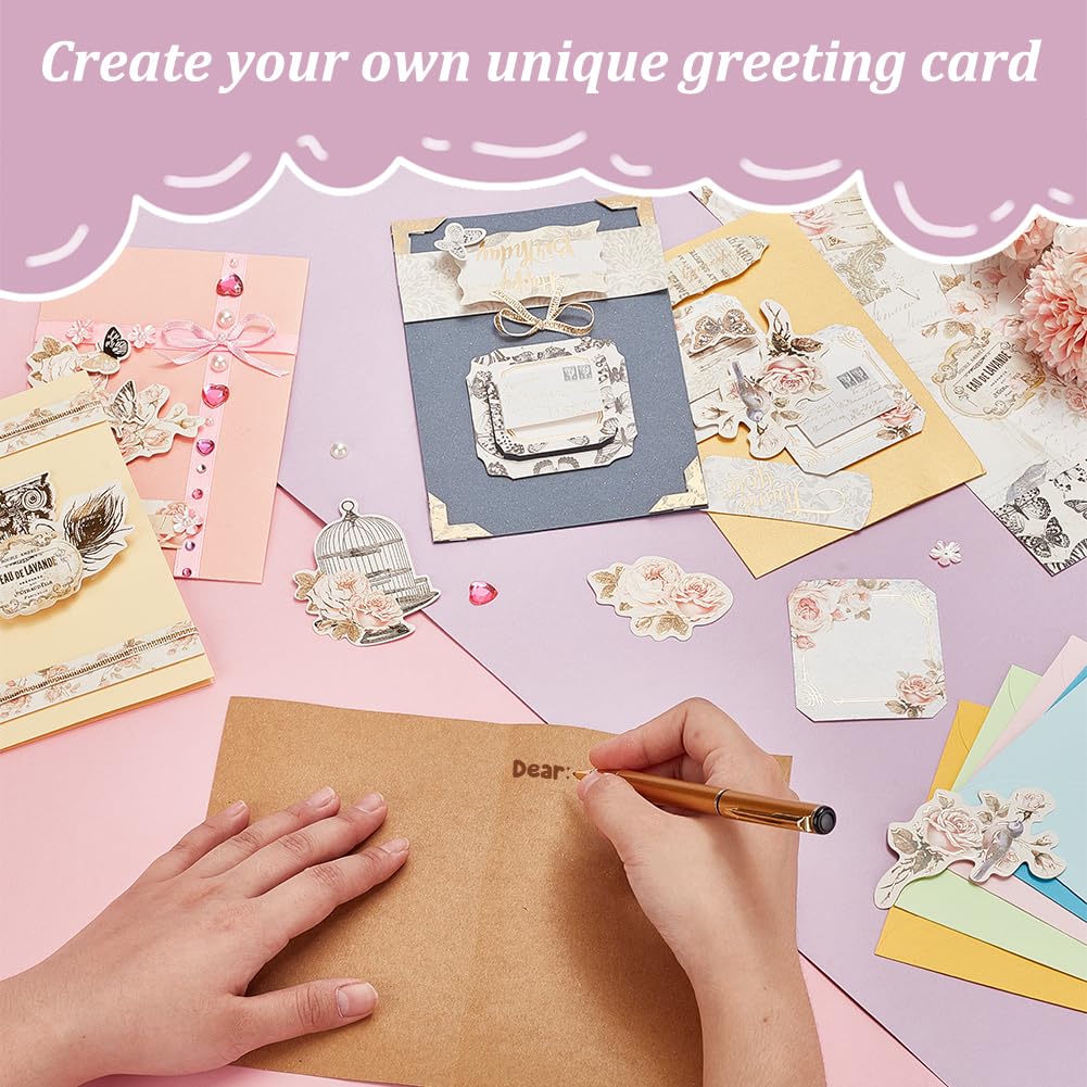 AHANDMAKER DIY Envelope & Card Making Kits, Handmade Greeting Card Sets Make Your Own Card Crafts for Thanksgiving Birthday Present Classroom Exchange AHANDMAKER
