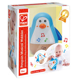 Hape Penguin Musical Wobbler | Colorful Wobbling Melody Penguin, Roly Poly Toy for Kids 6 Months+, Multicolor, 5'' x 2'' (E0331) , Blue Hape