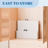 HLPB Folding Table Picnic Table Set, 6 ft Camping Table with 2 Benches, Outdoor Indoor Portable Folding Table for Working Meeting Parties, Camping, Picnic, Weddings w/Handle and Safety Locks, White HLPB