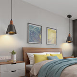 IHENGYANLT 2 Pack Pendant Lights, Black Pendant Lights Kitchen Island,Wood Dome Minimalist Industrial Ceiling Hanging Lights for Kitchen Island, Barn, Dining Room, Living Roo m, Bedroom IHENGYANLT
