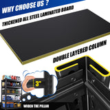 72"H Garage Shelving Heavy Duty Garage Storage Shelves,3000LBs Metal Shelving Unit 5T Adjustable Industrial Utility Shelf Black Organization Rack for Warehouse Storage,72"H x 35.4"W x 15.7"D RPGHJJ