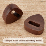 OLYCRAFT 4Pcs Wooden Embroidery Hoop Display Stand 1.9cm Thick Embroidery Hoop Wooden Base Triangle Wood Embroidery Hoop Easels Embroidery Cross Stitch Stand Decor for DIY Craft Projects Display OLYCRAFT