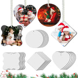 Sublimation Ornament Blank, 20Pcs Sublimation Double Sided Blanks 2.95 Inch Christmas Ornament Blank, Personalized DIY Sublimation Pendants Blanks (Combination) Deekypol
