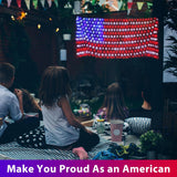 Super Larger Size American Flag Lights, July 4th Patriotic Lights with Ultra-Bright 420 LED, Waterproof Led Flag Net Light of USA, 4th of July Decor Independence Day Memorial Day Renoliss