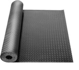 uyoyous 3.3 x 16.4FT Rubber Diamond Garage Floor Roll Diamond Tread Rollout Garage Flooring Rolls Diamond Plate Rubber Flooring Rolls Diamond Plate Pattern Flooring for Garage Industry Gym uyoyous