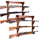 RattanView 2 Pcs Gun Racks Wood Display Rifle Rack Gun Storage Holder Wall Mount for Home or Garage RattanView